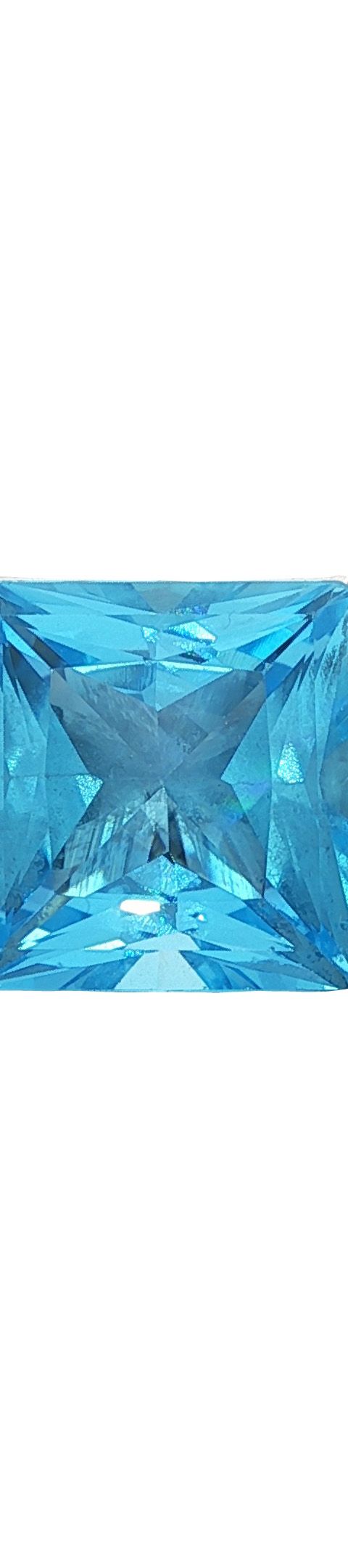 Vintage 18K White Gold Ring with Topaz and Diamond